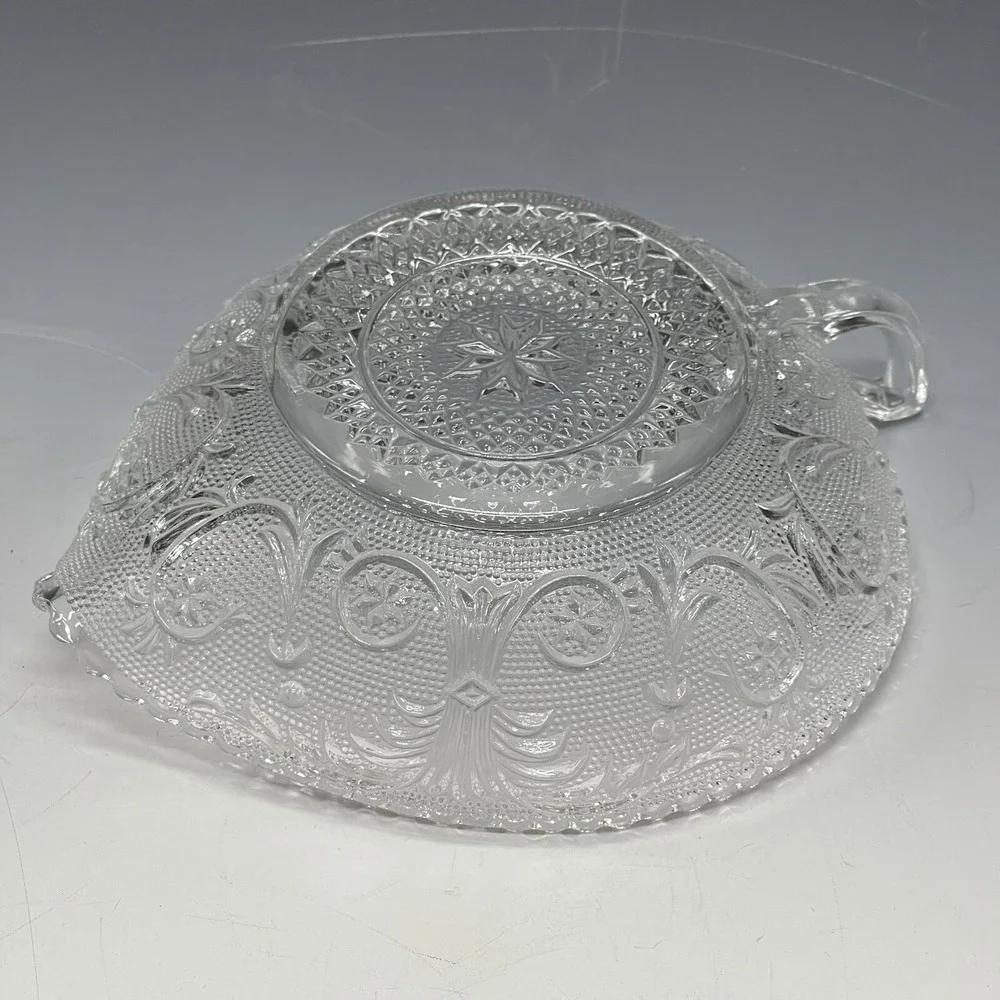Duncan Miller Glass Sandwich Clear‎ Heart Shaped Vintage 6 3/4